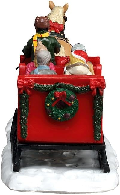 LEMAX Gita in slitta con canti natalizi "Caroling Sleigh Ride" H7.7x20.5x6.3 cm