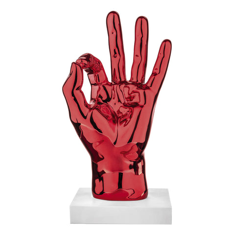 Bongelli Preziosi Scultura Mani Dita OK, Made in Italy H12 cm
