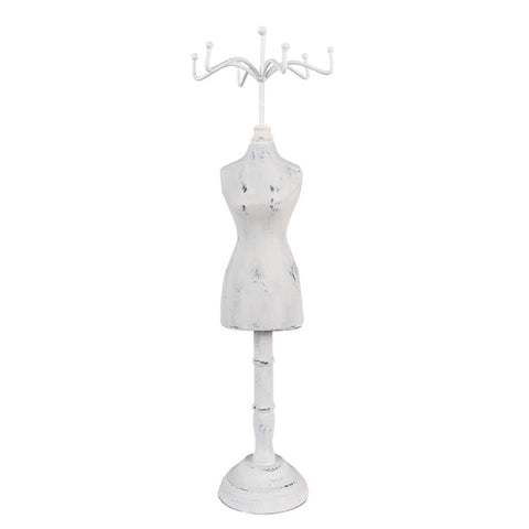 CLAYRE & EEF Portagioie espositore legno bianco Ø12x39 cm
