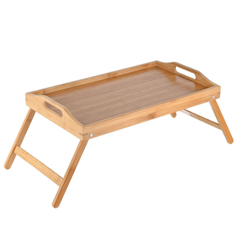 Estia Home Vassoio in bamboo con gambe pieghevoli 50x30xH21cm