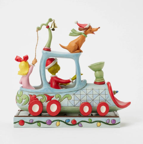 Enesco Statuina di natale Grinch su treno, Jim Shore 25.5x9xH21 cm