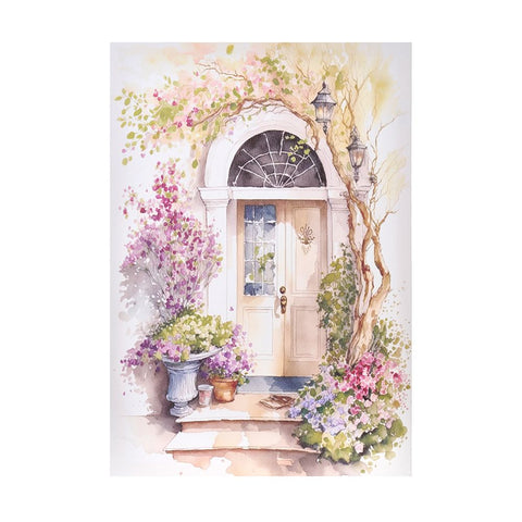 Nuvole di Stoffa Quadro canvas Portone "Le Vie en Rose" 33.5x51x2.5 cm 2 varianti(1pz)