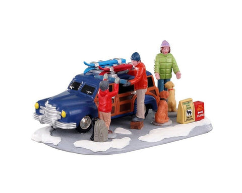 LEMAX Figurines Vacances d'hiver "Winter Vacation" H6.6×13.2×8.3 cm