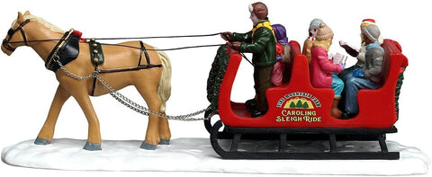 LEMAX Gita in slitta con canti natalizi "Caroling Sleigh Ride" H7.7x20.5x6.3 cm