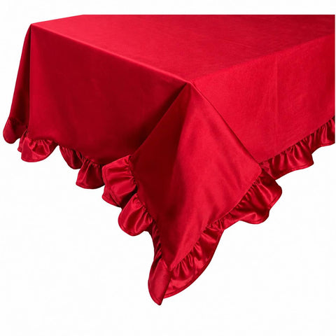Clodette Tovaglia di natale in velluto con rouches "Timeless" 145x220 cm
