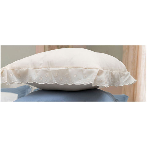 L'Atelier 17 Cuscino arredo con pizzo San Gallo "Fiorellino" 40x40 cm 4 varianti(1 unità)