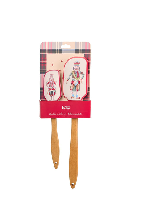 Nuvole di Stoffa Set 2 Spatole da cucina natalizie H24/32 cm