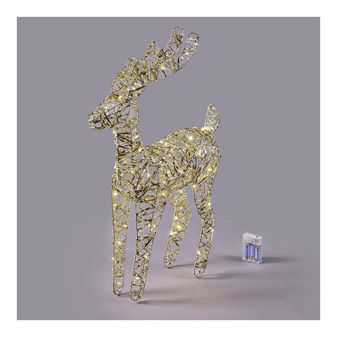 EDG Statuina di natale Renna Stripes 60 micro led 30x15xH60 cm