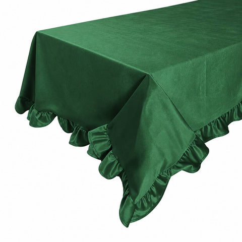Clodette Tovaglia di natale in velluto con rouches "Timeless" 145x220 cm