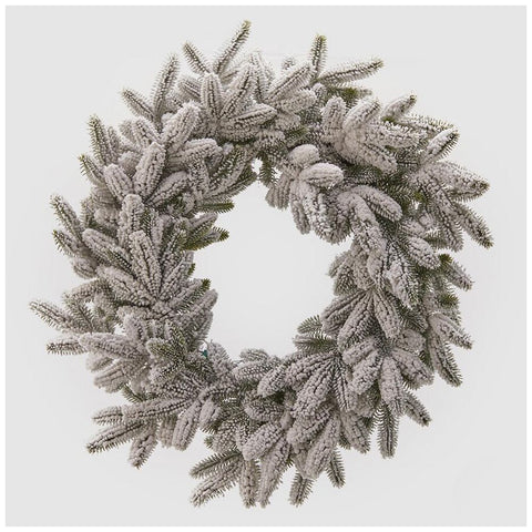 Couronne de Noël enneigée EDG Enzo De Gasperi Pin de l'Ouest D71 cm