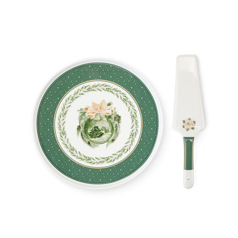 Nuvole di stoffa Set piatto + paletta di Natale D32 cm