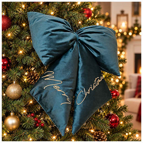 Clodette Fiocco grande di natale "Merry Christmas" 50x53 cm 3 varianti(1 unità)