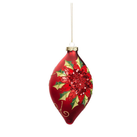 GOODWILL Decoro per albero Sfera Palla di Natale vetro rosso verde 10CM 2 varinati (1 unità)