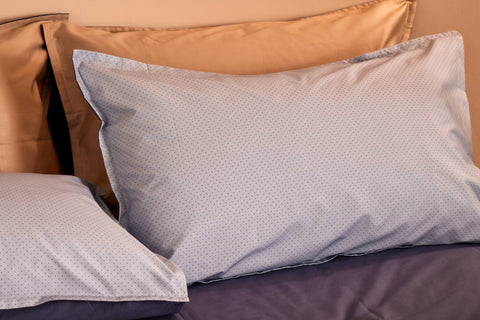 Blanc Perle Parure de lit complète draps doubles en coton + 2 taies d'oreiller "Luxembourg"