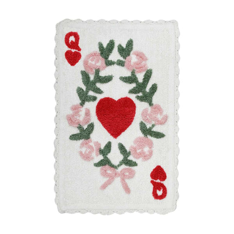 Tapis en coton crocheté Blanc Mariclò « Collection Daphné », 50x80 cm