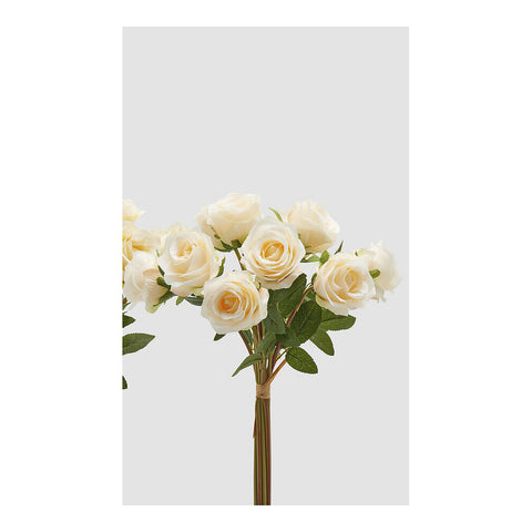 EDG Enzo de Gasperi Mazzo Bouquet 10 Rose con foglie artificiale H40 cm 2 varianti(1 unità)