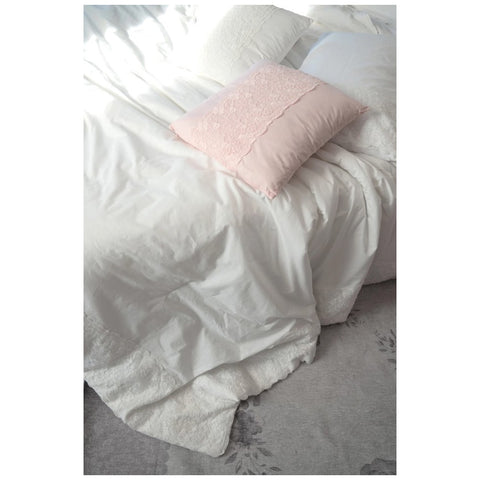 L'ATELIER 17 Spring double bed quilt, quilt with cotton lace, "Cloe" Shabby Chic 255x255 cm 3 variants