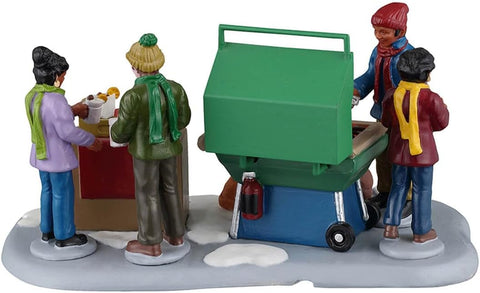 LEMAX Scena Festa invernale di quartiere "Winter Block Party" H7.6x14.5x8.5 cm