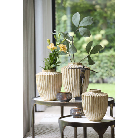 Light & Living Vaso portafiori in ceramica sabbia/beige "Talea" D30xH32 cm