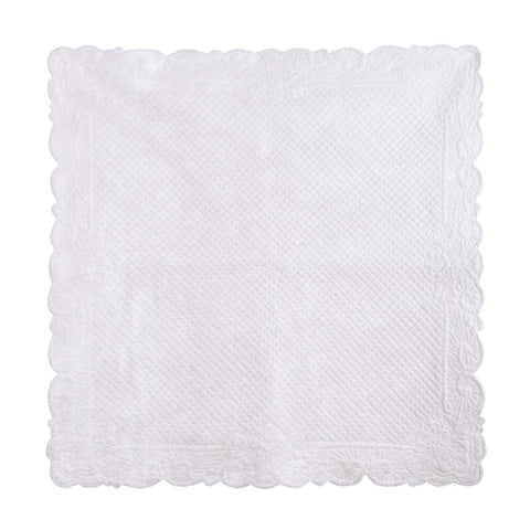 Blanc Mariclò Tovaglia quadrata in cotone bianco "Carmen" 90x90 cm