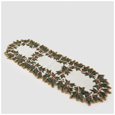 EDG Enzo De Gasperi Runner natalizio Agrifoglio 90×30 cm