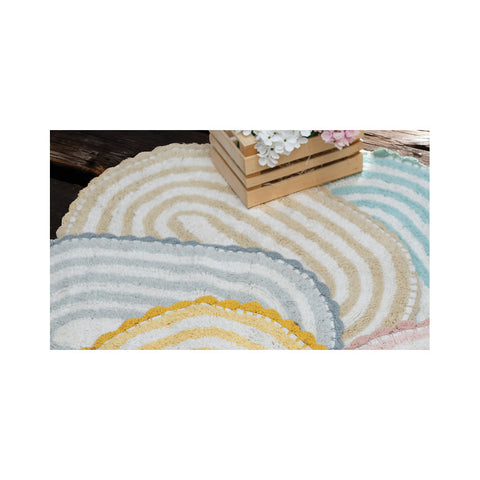 L'Atelier 17 Tappeto ovale bagno con merletto "All Around" 50x80 cm 5 varianti(1unità)