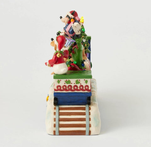 Enesco Mickey Mouse and Friends Christmas Figurine with LED Lights and Music, 10.6 x 42 x 22 cm