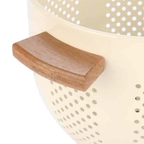 Estia Home Scolapasta in alluminio avorio con manici "Allure" D22xH18 cm