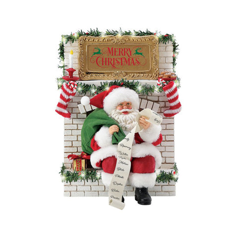 Department 56 Statuina Babbo Natale in resina e luci led 20x16,5xH27 cm