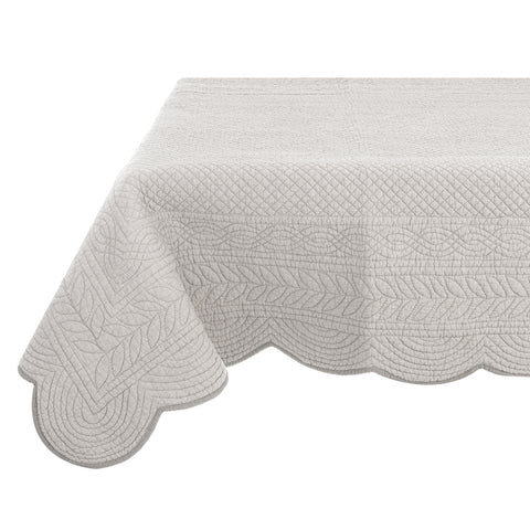 Nappe réversible en velours ivoire Blanc Mariclò "Carmen" 125x125 cm