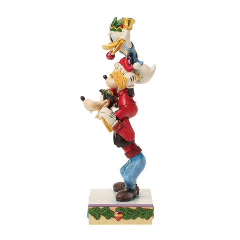 Enesco Disney Statuina di natale Topolino, Pippo e Paperino H21.5 cm