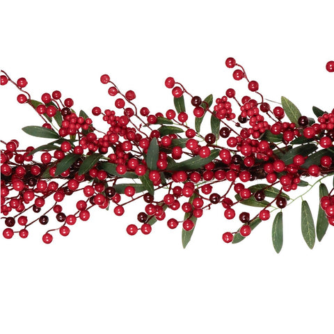 BERRY/LEAF GARLAND RD/GR 183CM