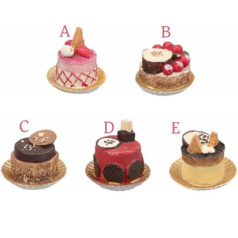 Clayre &amp; Eef Mini artificial cupcakes in polyresin 6x6 cm 5 variations (1pc)