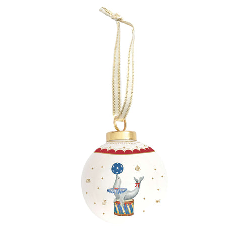 Easy Life Sfera di natale in ceramica "Circus" D7cm 4 varianti(1 unità)