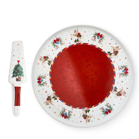 Assiette à gâteau et pelle à gâteau « La Giostra » D32 cm, 2 variantes (2 unités)