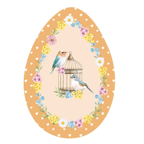 Easy Life Vassoio ovale di pasqua in porcellana "Egg Hunt" 30x21 cm 6 varianti(1 unità)