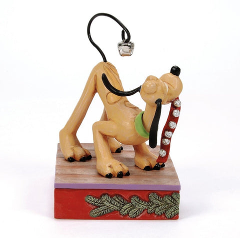 Figurine de Noël Enesco Disney Pluto avec cloches 10,5 x 7,9 x H 13 cm