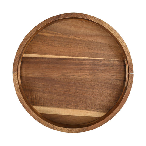 Estia Home Vassoio da portata rotondo in legno "Allure" D35xH5 cm