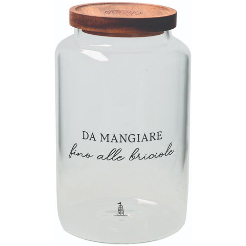 La Porcellana Bianca Biscuit jar in borosilicate glass "I Garbati" 3 litres