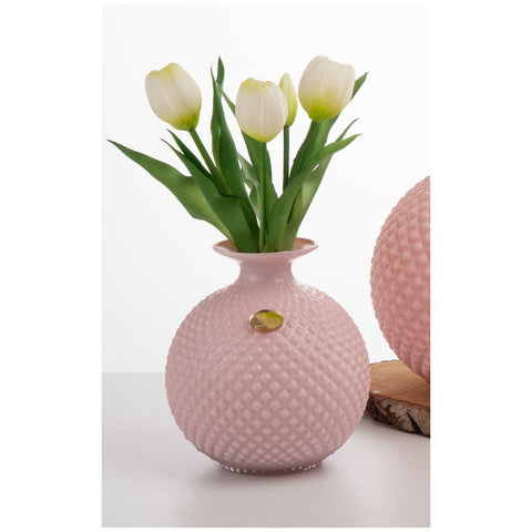 Divina Collection Vaso medio in vetro "Serenya" D15xH16 cm 2 varianti(1 unità)