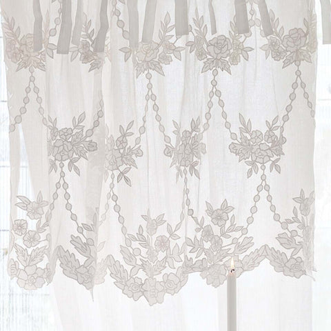 BLANC MARICLO' Set of 2 CLARISSA curtain panels in linen and cotton 140x290cm A2382699BI