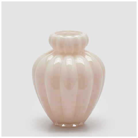 Edg Enzo de Gasperi Vaso Chignon in vetro rosa da interno D22xH28 cm - Angelica Home Stabia