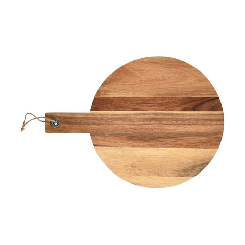 Estia Home Planche à pizza en bois avec poignée et corde « Allure » 40x32xH1.5 cm