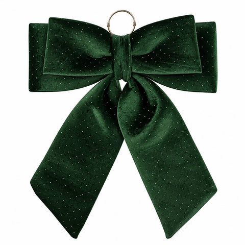 EDG Enzo De Gasperi Decoro Fiocco natalizio velluto con brillantini  50xH60 cm 2 varianti (1 unità)