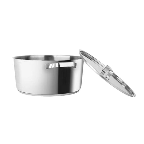 Estia Home Casseruola bassa in acciaio inox + coperchio "Allegro" 30 cm
