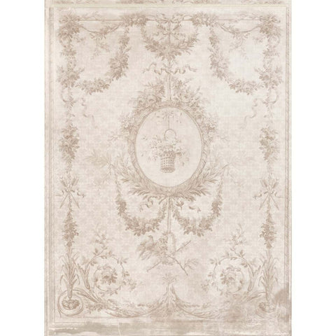 Blanc Mariclò Tappeto arredo Jacquard in misto cotone avorio "Aubusson" 175x240 cm