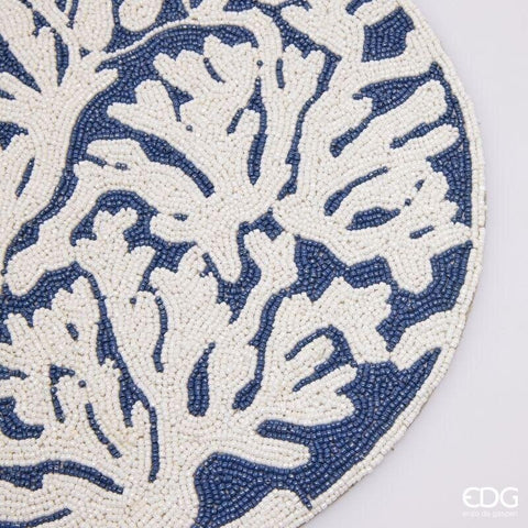 EDG Enzo de Gasperi Coral round beaded placemat D36 cm
