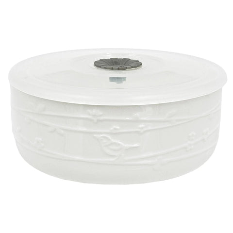 La Porcellana Bianca Ciotola in porcellana tappo uccellini "InTavola" D13 cm