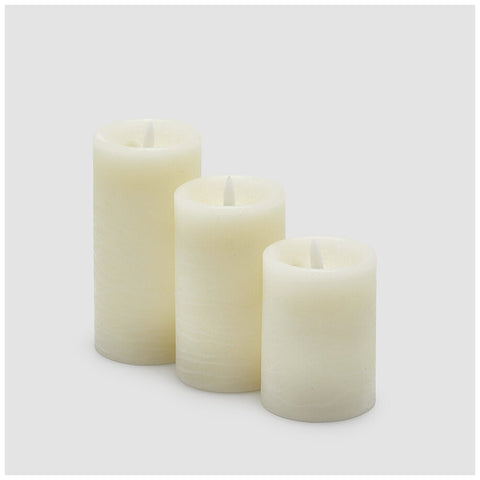 EDG Enzo De Gasperi Lot de 3 bougies LED puff D7,5 cm 3 variantes (3 unités)