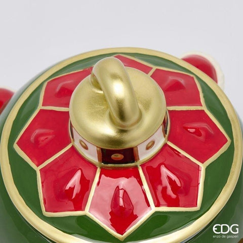EDG Contenitore Palla di Natale ceramica 22x17xH24 cm